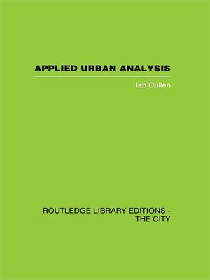 cover image of Applied Urban Analysis
